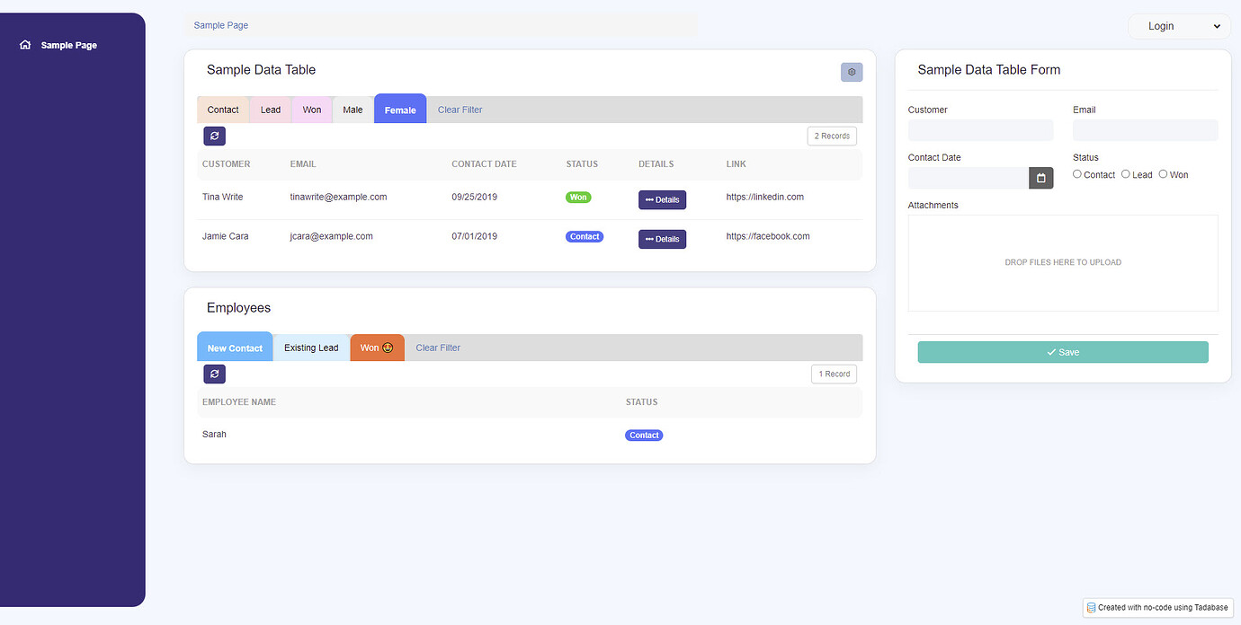 Syncronize filter tabs between components - App Development - Tadabase ...