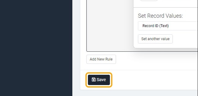 Click on Save to finishing adding this Rule