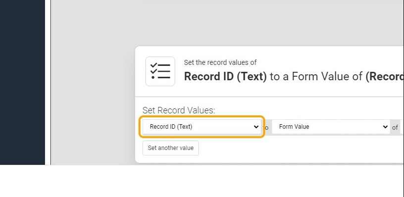 Select your Record ID (Text) Field
