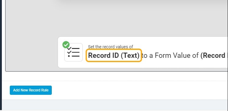 Click on Record ID (Text)